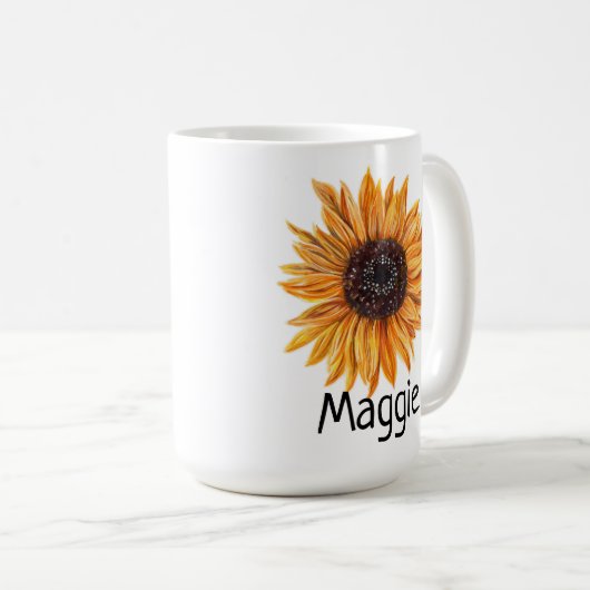 Boho VERLASSEN Tasse für das Design von Sonnenblum (VorderseiteRechts)