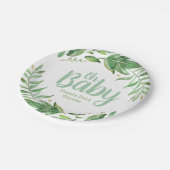 Boho Verlasst Personalisierte Babydusche Pappteller (Schrägansicht)