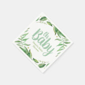 Boho Verlasst Personalisierte Babydusche Serviette (Ecke)