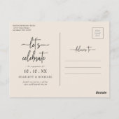 Boho-Verlobungsparty Postkarte (Rückseite)