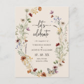 Boho-Verlobungsparty Postkarte (Vorderseite)