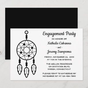 Boho-Verlobungsparty-Traumfänger-Hochzeit-Stammes- Einladung