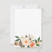 Boho versieht Brautparty-Einladung mit Federn Einladung (Rückseite)