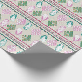 Boho versieht ethnisches mit Federn Geschenkpapier (Ecke)