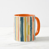 Boho Vertikalstreifen Tasse (VorderseiteRechts)