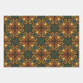 Boho Verzierte Folklore-Muster in erdigen Farben Geschenkpapier Set (Vorderseite)