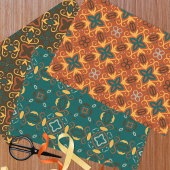 Boho Verzierte Folklore-Muster in erdigen Farben Geschenkpapier Set