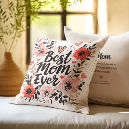 Boho Vibes Hübsch Floral 'Beste Mama je' Kissen