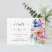 Boho Vibrant-Blume-Abschlusskarte Begleitkarte (Stehend Vorderseite)