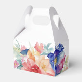 Boho Vibrant Blume Bevorzugung Box Geschenkschachtel (Rückseite)