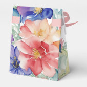 Boho Vibrant Blume Bevorzugung Box Geschenkschachtel (Rückseite)