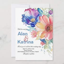 Boho Vibrant Blume Einladung