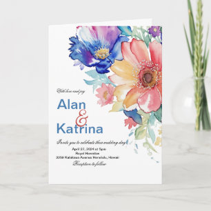 Boho Vibrant-Blume: Einladung