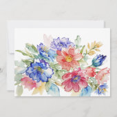 Boho Vibrant Blume Save the Date Einladung (Rückseite)