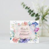 Boho Vibrant Blume Vorschlag Card (Stehend Vorderseite)