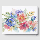 Boho Vibrant Blume Wedding Guest Book Romantic Gästebuch (Rückseite)