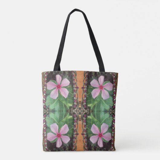 Boho Vibrant Digital 3D Floral Elegance Stilvoll Tasche (Rückseite)