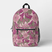 Boho Vibrant Pink Camo Bedruckter Rucksack (Vorderseite)