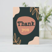 Boho vielen Dank Dankeskarte (Stehend Vorderseite)