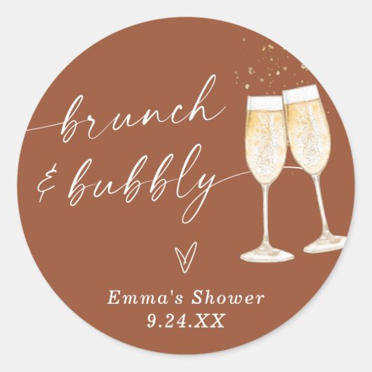 Boho Vielen Dank für den Sticker | Modern Terracot (Vorderseite)