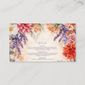 Boho Viktorianisch Royal Floral Wedding Begleitkarte (Vorderseite)