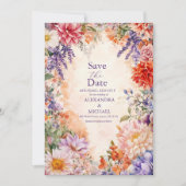 Boho Viktorianisch Royal Floral Wedding Save The Date (Vorderseite)