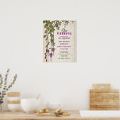 Boho Vine Wedding Certificate "Sacred Commitment" Poster (Küche)