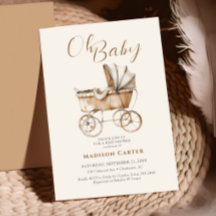 Boho Vintag Baby Carriage Baby Shooter