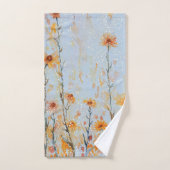 Boho Vintag Blue Wildblumen Badhandtuch Set (Handtuch)