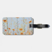 Boho Vintag Blue Wildblumen Gepäckanhänger (Rückseite horizontal)