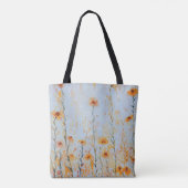 Boho Vintag Blue Wildblumen Tasche (Rückseite)