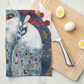 Boho Vintag Cat Danke Cook Geschirrtuch (Viertel Falte)