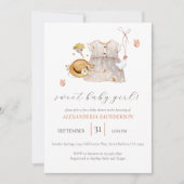 Boho Vintag Clothes Dress Baby Girl Einladung (Vorderseite)
