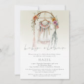 Boho Vintag Clothes Skript Bohemische Babydusche Einladung (Vorderseite)