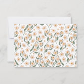 Boho Vintag Floral Baby Dusche Dankeskarte (Rückseite)