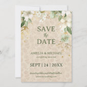 Boho Vintag Floral Botanical Save The Date (Vorderseite)