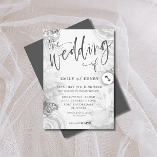 Boho Vintag Garden & Butterfly Wedding Einladung