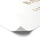 Boho Vintag Hot Air Ballon Babydusche Willkommen Poster (Ecke)