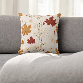 Boho Vintag Maple Blätter Winter Floral Muster Kissen