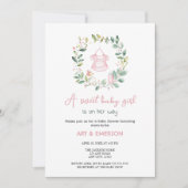 Boho Vintag Outfit Babydusche Einladung (Vorderseite)