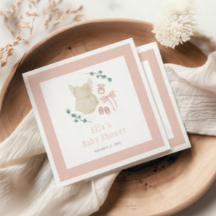 Boho Vintag Outfit Babydusche Serviette