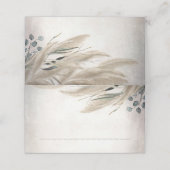 Boho Vintag Pampas Grass Wedding Platzkarte (Außenseite Aufgefaltet)