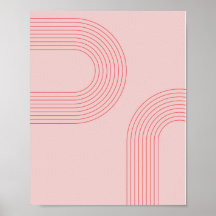 Boho Vintag Pink und Roter Regenbogen Arch 5