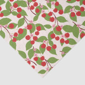 Boho Vintag Red Cherries Summer Brautparty Seidenpapier (Ausschnitt)