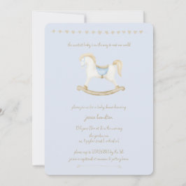 Boho Vintag Rocking Horse Cowboy Baby Dusche Einladung