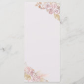 Boho Vintag Tea Party Menükarte (Rückseite)