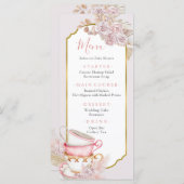 Boho Vintag Tea Party Menükarte (Vorne/Hinten)