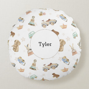 Boho Vintag Toys Baby Kinderzimmer White Rundes Kissen