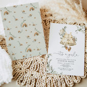 Boho Vintage Babykleidung Die Babydusche Einladung