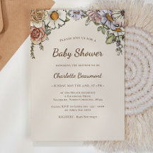 Boho Vintage Bläschen Neutral Baby Dusche